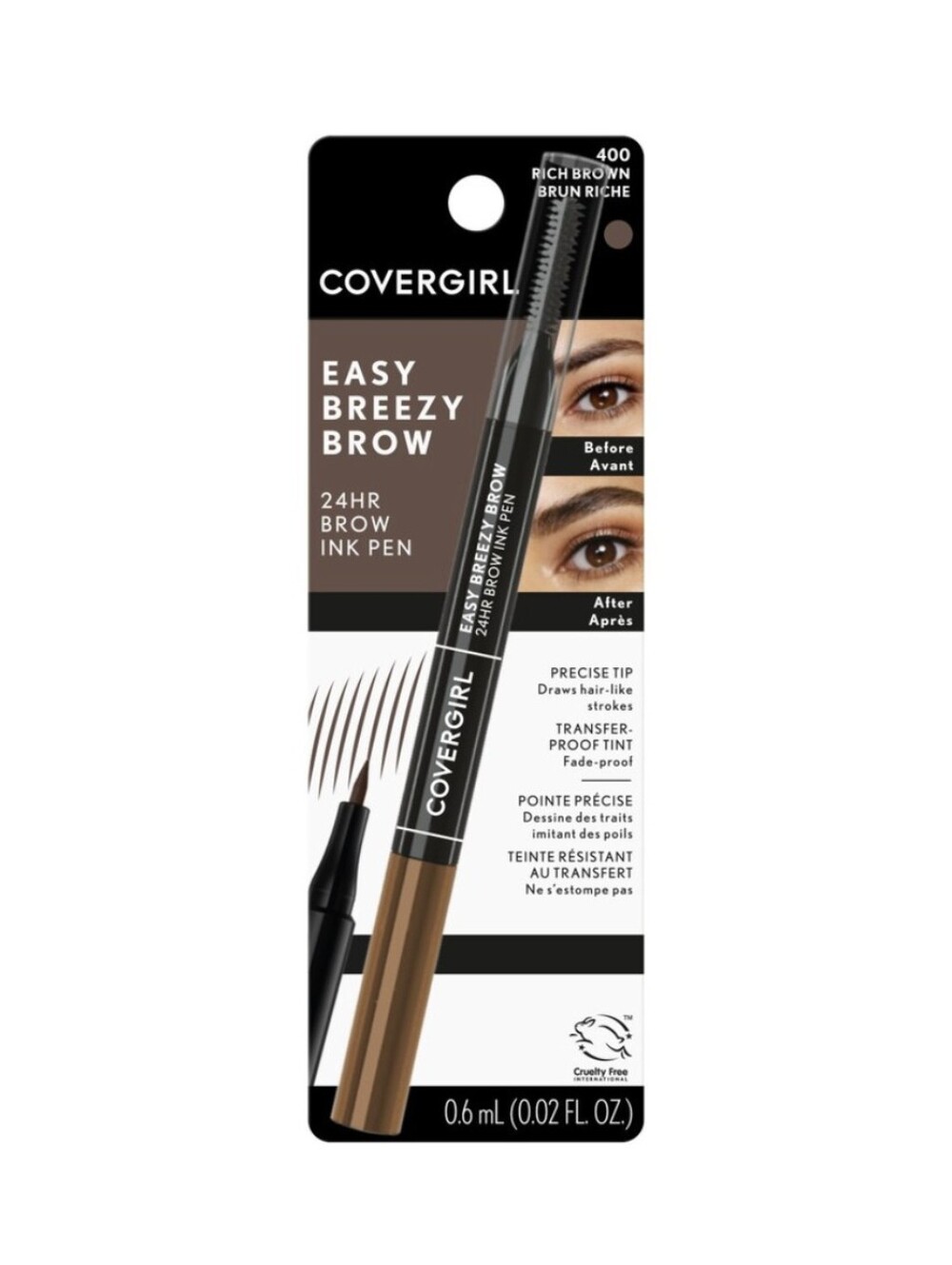 COVERGIRL Easy Breezy Brow Ink Pen - Rich Brown